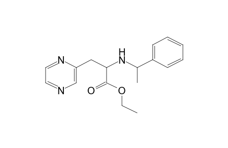 2-(1-Phenyl-ethylamino)-3-pyrazin-2-yl-propionic acid, ethyl ester