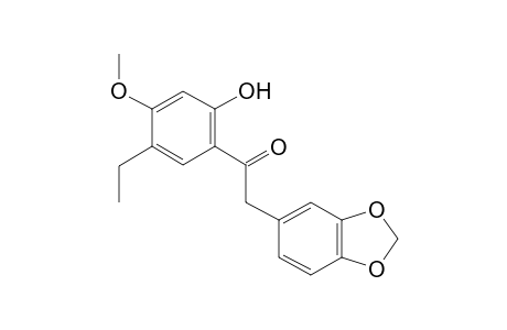 Ethanone, 1-(5-ethyl-2-hydroxy-4-methoxyphenyl)-2-(3,4-methylenedioxyphenyl)-