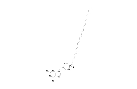 9-{[(5-S)-2-HYDROXY-2-OXIDO-1,4,2-DIOXAPHOSPHINAN-5-YL]-METHYL}-2,6-DIAMINOPURINE_3-(HEXADECYLOXY)-PROPYLESTER