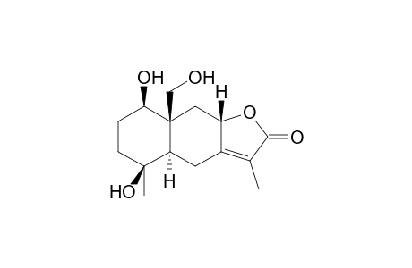 (4aR*,5S*,8R*,8aR*,9aS*)-4a,5,6,7,8,8a,9,9a-Octahydro-5,8-dihydroxy-8a-(hydroxymethyl)-3,5-dimethylnaphtho[2,3-b]furan-2(4H)-one