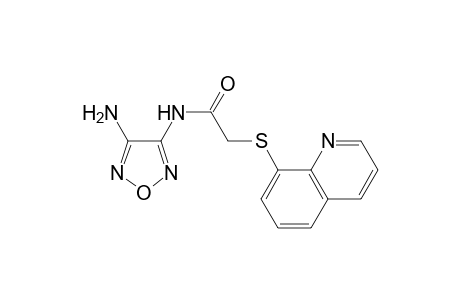 N-(4-Amino-1,2,5-oxadiazol-3-yl)-2-(8-quinolinylsulfanyl)acetamide