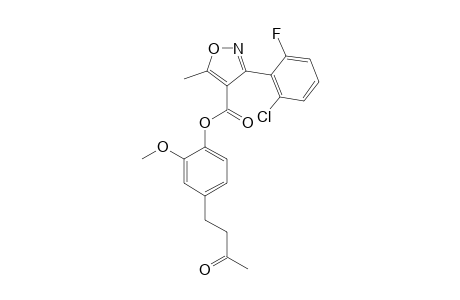 3-(2-chloro-6-fluorophenyl)-5-methyl-4-isoxazolecarboxylic acid, 2-methoxy-4-(3-oxobutyl)phenyl ester