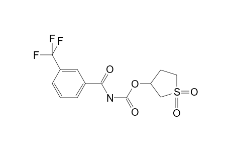 (3-Trifluoromethylbenzoyl)carbamic acid, 1,1-dioxo-tetrahydro-1.lambda.(6)-thiophen-3-yl ester