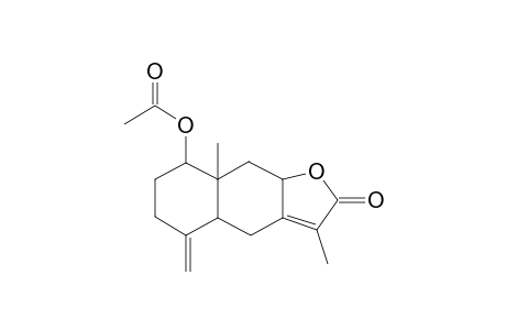 (3,8A-Dimethyl-5-methylidene-2-oxo-4A,6,7,8,9,9A-hexahydro-4H-benzo[F][1]benzofuran-8-yl) acetate