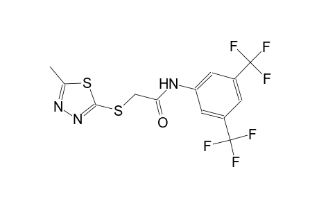 N-[3,5-bis(trifluoromethyl)phenyl]-2-[(5-methyl-1,3,4-thiadiazol-2-yl)sulfanyl]acetamide