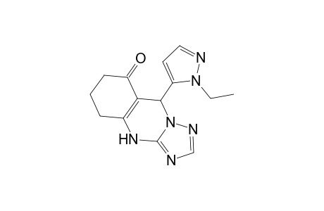 9-(1-Ethyl-1H-pyrazol-5-yl)-4H,5H,6H,7H,8H,9H-[1,2,4]triazolo[3,2-b]quinazolin-8-one