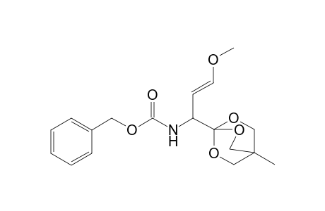 1-[N-(Benzyloxycarbonyl)-(1S)-1-amino-3-methoxy-(E)-2-propene]-4-methyl-2,6,7-trioxabicyclo[2.2.2]octane [Cbz-L-trans-Gly(-CH=CH-OMe)-OBO ester]