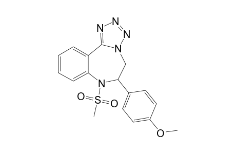 6,7-DIHYDRO-7-METHYLSULFONYL-6-(4-METHOXYPHENYL)-5H-TETRAZOLO-[1,5-D]-[1,4]-BENZODIAZEPINE