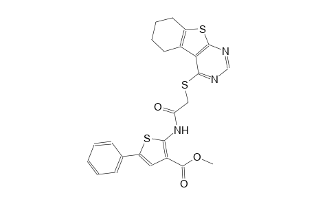 3-thiophenecarboxylic acid, 5-phenyl-2-[[[(5,6,7,8-tetrahydrobenzo[4,5]thieno[2,3-d]pyrimidin-4-yl)thio]acetyl]amino]-, methyl ester