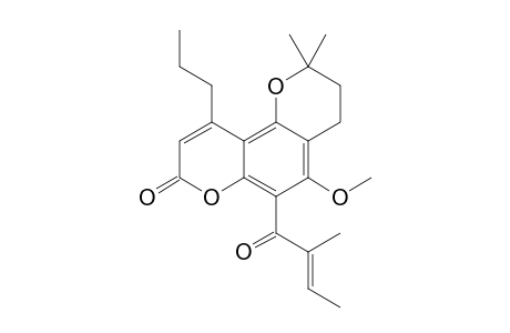 5-METHOXY-2,2-DIMETHYL-6[(E)-2-METHYLBUT-2-ENOYL]-10-PROPYL-3,4-DIHYDRO-2H,8H-BENZO-[1,2-B:3,4-B']-DIPYRAN-8-ONE