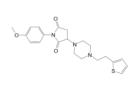 1-(4-Methoxyphenyl)-3-[4-(2-thiophen-2-ylethyl)piperazin-1-yl]pyrrolidine-2,5-dione