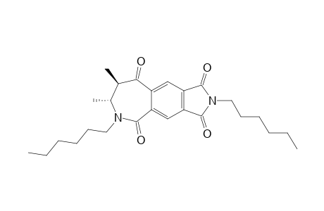 2,6-Dihexyl-trans-7,8-dimethyl-7,8-dihydroazepino[3,4-f]isoindole-1,3,5,9(2H,6H)-tetraone