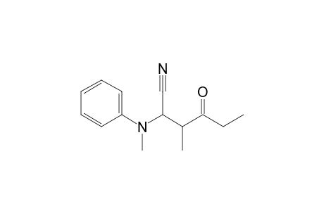 3-Methyl-2-(N-methylanilino)-4-oxohexanenitrile