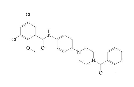 3,5-dichloro-2-methoxy-N-{4-[4-(2-methylbenzoyl)-1-piperazinyl]phenyl}benzamide