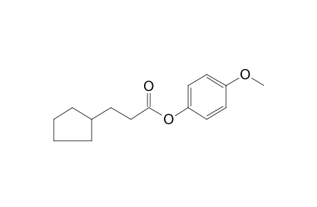 3-Cyclopentylpropionic acid, 4-methoxyphenyl ester