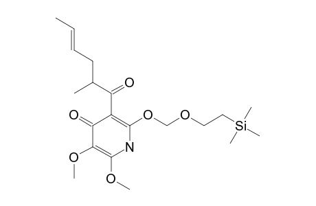 2,3-DIMETHOXY-5-[(4E)-2-METHYL-1-OXO-4-HEXENYL]-6-([2-(TRIMETHYLSILYL)-ETHOXY]-METHOXY)-4(1H)-PYRIDONE