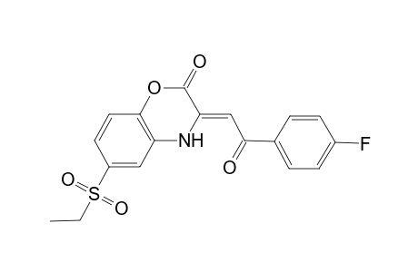 2H-1,4-benzoxazin-2-one, 6-(ethylsulfonyl)-3-[2-(4-fluorophenyl)-2-oxoethylidene]-3,4-dihydro-, (3Z)-