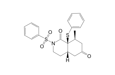 exo-(4aS*,8S*,8aS*)-2-Benzenesulfonyl-8-methyl-8a-phenylthio-3,4,4a,5,5,8,8a-hexahydro-2H-isoquinoline-1,6-dione