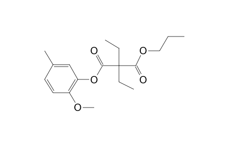 Diethylmalonic acid, 5-methyl-2-methoxyphenyl propyl ester