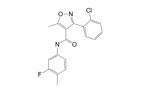 3-(o-chlorophenyl)-3'-fluoro-5-methyl-4-isoxazolecarboxy-m-toluidide