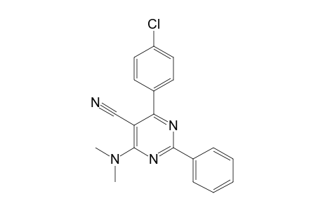 4-(p-CHLOROPHENYL)-6-(DIMETHYLAMINO)-2-PHENYL-5-PYRIMIDINECARBONITRILE