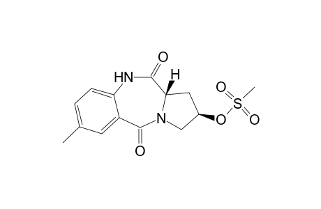 (2R,11AS)-7-METHYL-2-METHYLSULFONYLOXY-1,2,3,10,11,11A-HEXAHYDROPYRROLO-[2,1-C]-[1,4]-BENZODIAZEPIN-5,11-DIONE