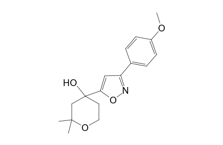 2H-pyran-4-ol, tetrahydro-4-[3-(4-methoxyphenyl)-5-isoxazolyl]-2,2-dimethyl-