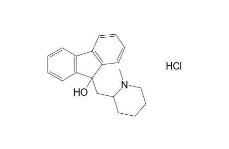 9-[(1-methyl-2-piperidyl)methyl]fluoren-9-ol, hydrochloride