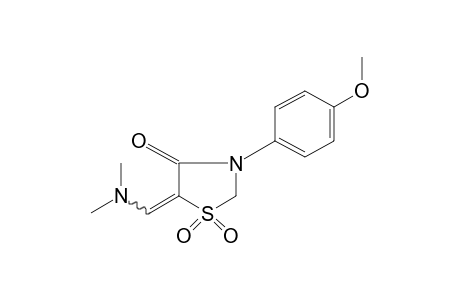 5-[(Dimethylamino)methylene]-3-(p-methoxyphenyl)-4-thiazolidinone, 1,1-dioxide