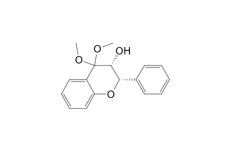 2H-1-Benzopyran-3-ol, 3,4-dihydro-4,4-dimethoxy-2-phenyl-, cis-