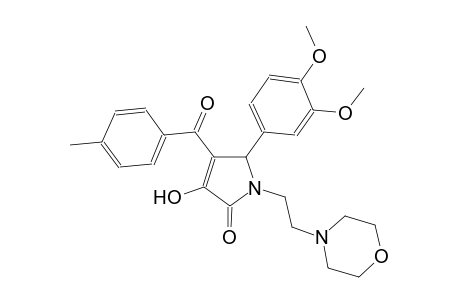 5-(3,4-dimethoxyphenyl)-3-hydroxy-4-(4-methylbenzoyl)-1-[2-(4-morpholinyl)ethyl]-1,5-dihydro-2H-pyrrol-2-one