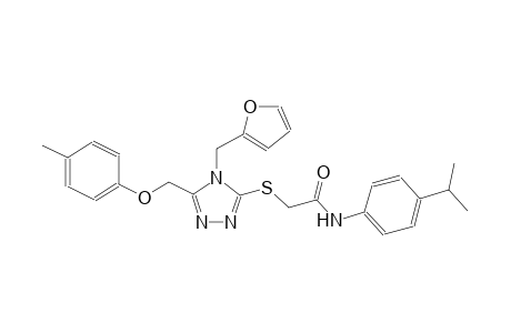 2-({4-(2-furylmethyl)-5-[(4-methylphenoxy)methyl]-4H-1,2,4-triazol-3-yl}sulfanyl)-N-(4-isopropylphenyl)acetamide