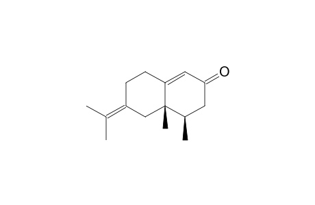 (4R,4aS)-(+)-4,4a-Dimethyl-6-isopropylidene-4,4a,5,6,7,8-hexahydro(3H)-naphthalen-2-one [(+)-.alpha.-vetivone]