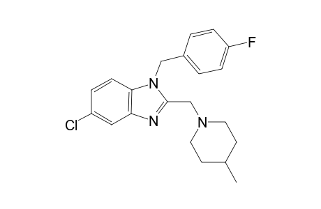2-[(4'-Methylpiperidin-1'-yl)methyl]-5(6)-chloro-1-(p-fluorobenzyl)-1H-benzimidazole