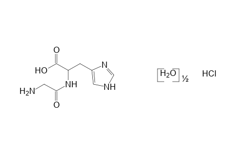 N-glycyl-L-histidine, monohydrochloride, hemihydrate