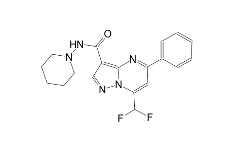 7-(difluoromethyl)-5-phenyl-N-(1-piperidinyl)pyrazolo[1,5-a]pyrimidine-3-carboxamide