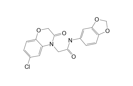 2H-1,4-Benzoxazine-4-acetamide, N-(1,3-benzodioxol-5-yl)-6-chloro-3,4-dihydro-3-oxo-