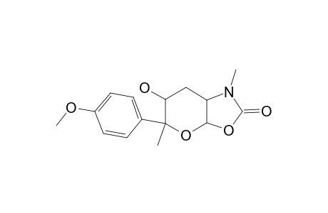 1,5-Dimethyl-5-[4'-methoxyphenyl]-6-hydroxy(perhydro)pyrano[3,2-d]oxazole-2-one