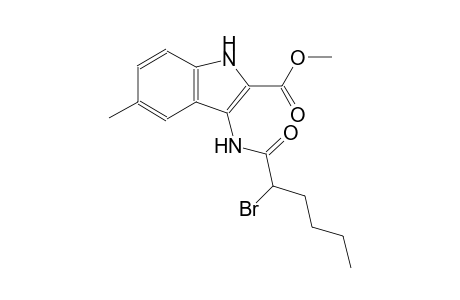 methyl 3-[(2-bromohexanoyl)amino]-5-methyl-1H-indole-2-carboxylate