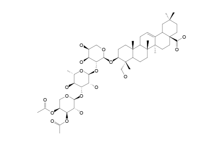 HEDERAGENIN-3-O-(3,4-DI-O-ACETYL-ALPHA-L-ARABINOPYRANOSYL)-(1->3)-ALPHA-L-RHAMNOPYRANOSYL-(1->2)-ALPHA-L-ARABINOPYRANOSIDE