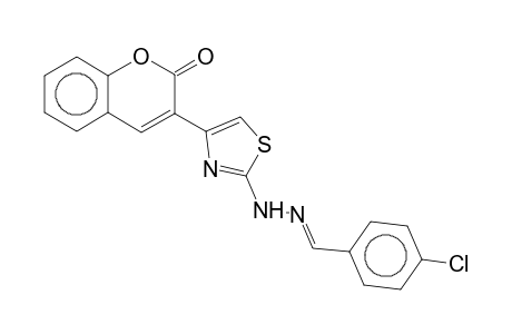 benzaldehyde, 4-chloro-, [4-(2-oxo-2H-1-benzopyran-3-yl)-2-thiazolyl]hydrazone