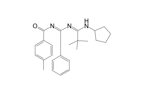 6-TERT.-BUTYL-7-CYCLOPENTYL-2-(4-METHYLPHENYL)-4-PHENYL-1-OXA-3,5,7-TRIAZAHEPTA-1,3,5-TRIENE