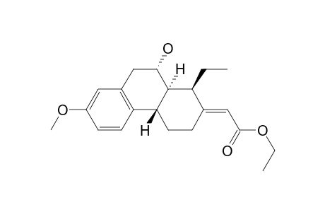 Ethyl (E)-(1R*,4aS*,10S*,10aS*)-1-Ethyl-10-hydroxy-7-methoxy-3,4,4a,9,10,10a-hexahydrophenanthren-2(1H)-ylideneacetate