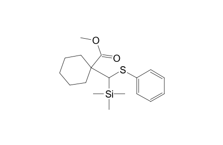 Cyclohexanecarboxylic acid, 1-[(phenylthio)(trimethylsilyl)methyl]-, methyl ester