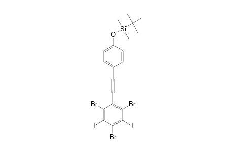 1,3,5-TRIBROMO-2-[PARA-(TERT.-BUTYLDIMETHYLSILYLOXY)-PHENYLETHYNYL]-4,6-DIIODO-BENZENE