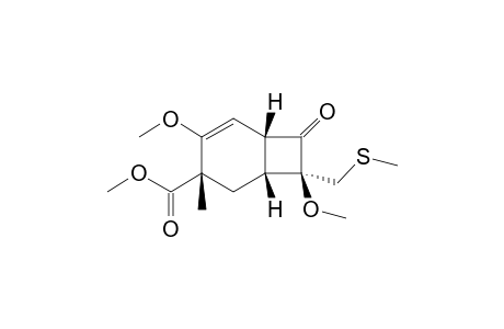 Methyl (1.beta.,3S*,6.beta.,8S*.)-4,8-dimethoxy-3-methyl-8-methylthiomethyl-7-oxobicyclo[4.2.0]oct-4-ene-3-carboxylate