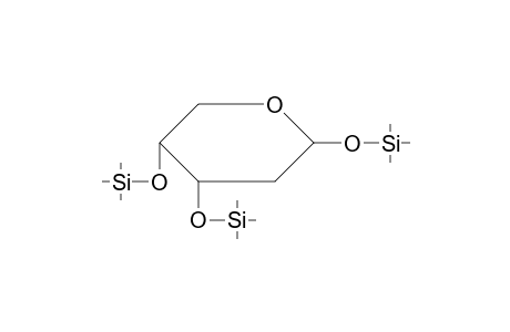 D-erythro-Pentopyranose, 2-deoxy-1,3,4-tris-O-(trimethylsilyl)-