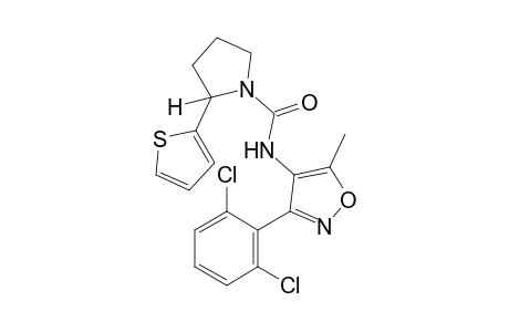 N-[3-(2,6-dichlorophenyl)-5-methyl-4-isoxazolyl]-2-(2-thienyl)-1-pyrrolidinecarboxamide