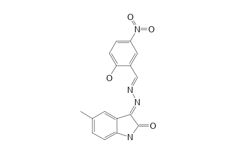 2-Hydroxy-5-nitrobenzaldehyde [5-methyl-2-oxo-1,2-dihydro-3H-indol-3-ylidene]hydrazone