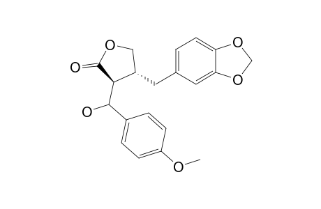 (3S,4R)-4-(Benzo[d][1,3]dioxol-5-ylmethyl)-3-(hydroxy(4-methoxyphenyl)methyl)-dihydrofuran-2(3H)-one